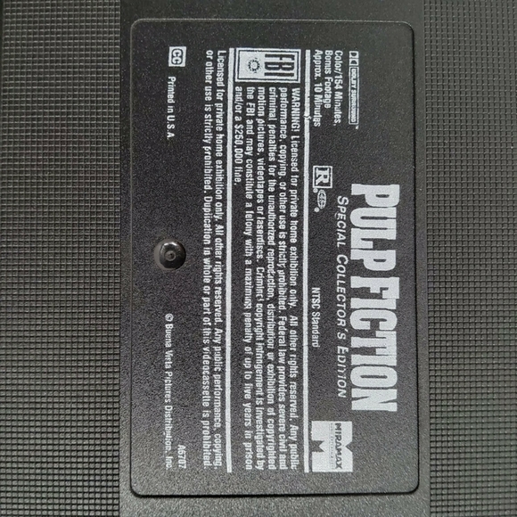 Pulp Fiction Special Collector's Edition VHS TESTED 100% - Picture 9 of 10